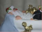 Santa in the bath cake